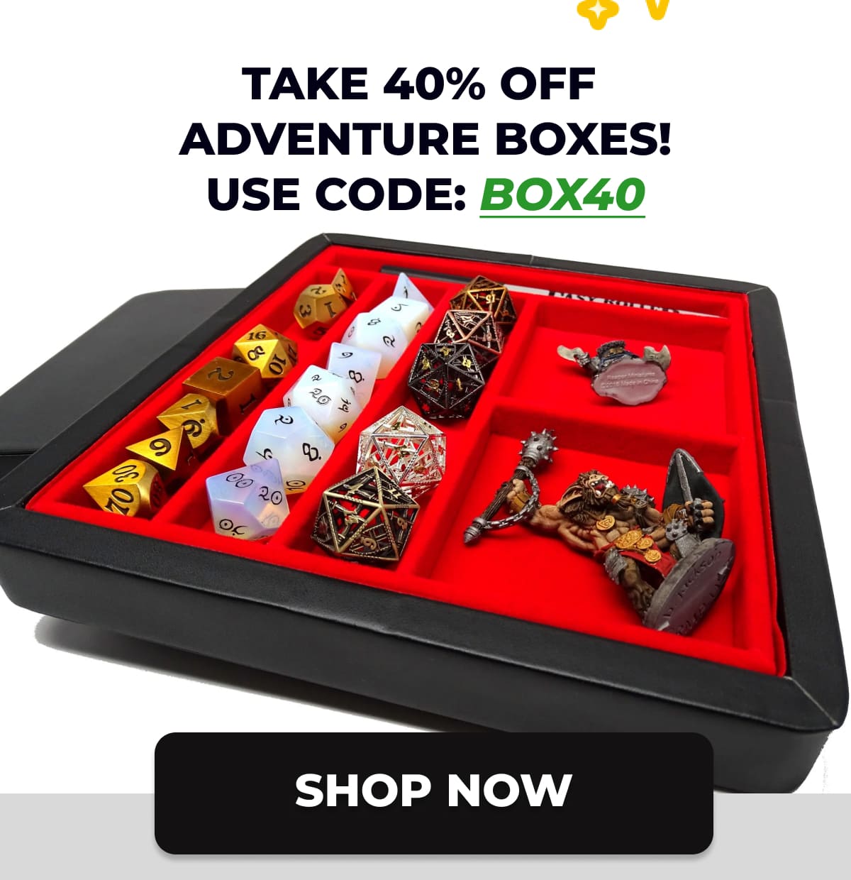 use code:BOX40 to save 40%