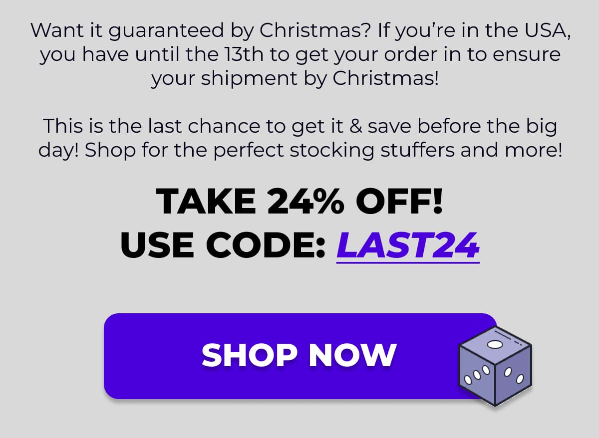 Take 24% off with code: Last24