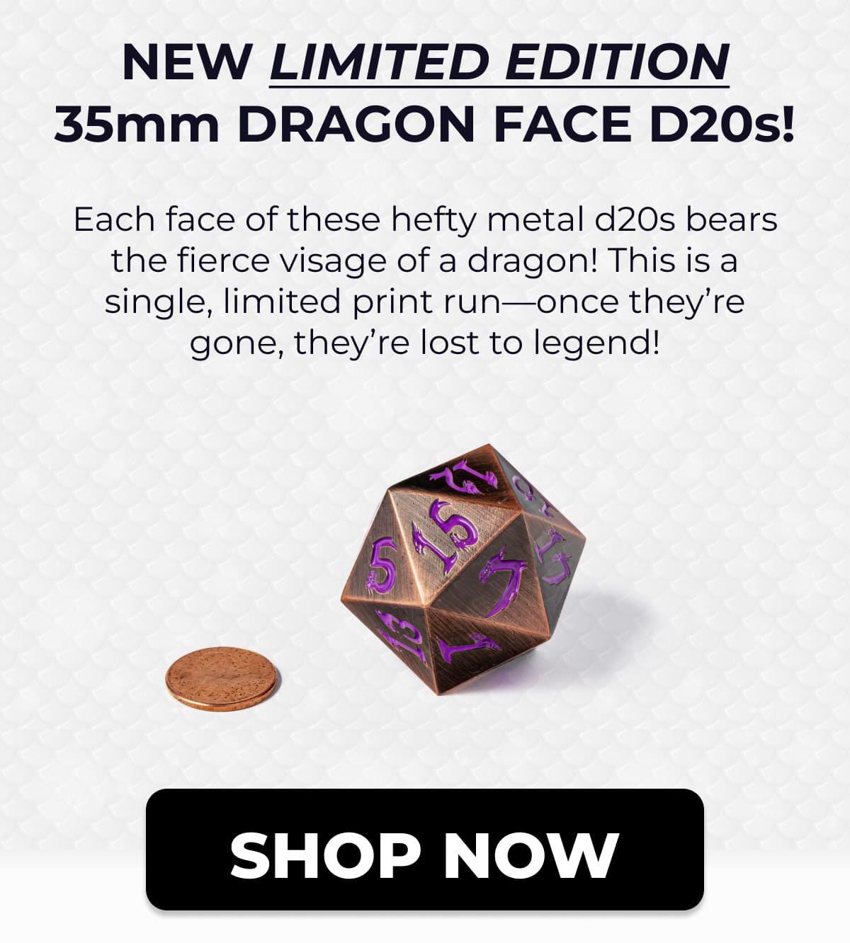 shop 35mm metal dragon face dice